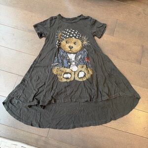 Lauren Moshi Dark Grey Graphic Tee Dress